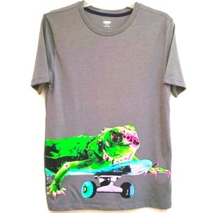 25 Old Navy Raised Textured Iguanas Reptiles Graphic Tee Size XL
